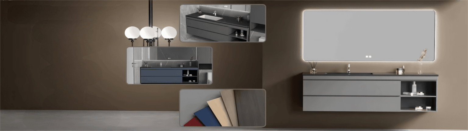 Bathroom vanity and mirrored cabinet product-category banner