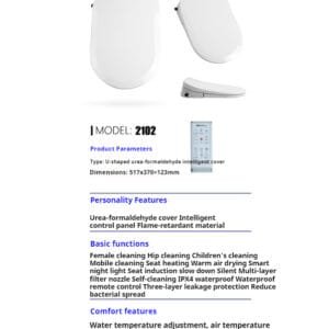 Electronic Bidet Toilet Cover 2102