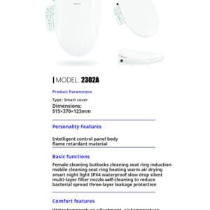 Electronic Bidet Toilet Cover 2302A
