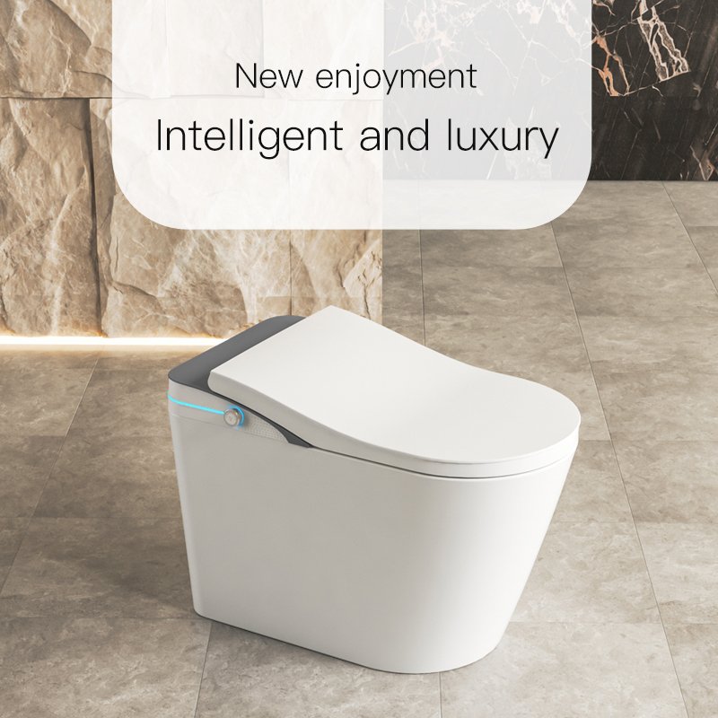 The 9CREAT K1 luxury intelligent smart toilet featuring a sleek modern design for premium hotel bathrooms.