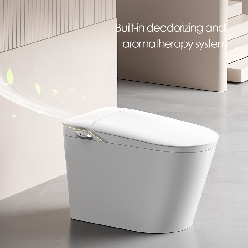 Built-in deodorizing and aromatherapy system on the U6 smart toilet to eliminate commercial bathroom odors.