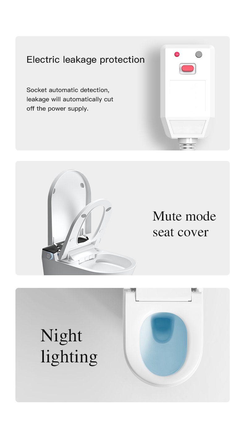 110V/220V electric leakage protection plug, mute seat cover, and LED night lighting for safe wholesale bidet installations