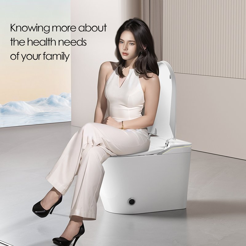 U6 luxury smart toilet wholesale showcasing ergonomic design and family health features for residential projects.