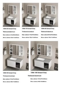 Bathroom Cabinet Series Armani Gray Thickened Aluminum