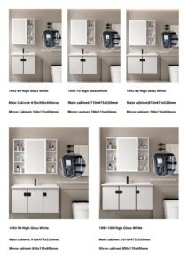 Bathroom Cabinet Series High Gloss White