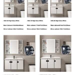 Bathroom Cabinet Series High Gloss White