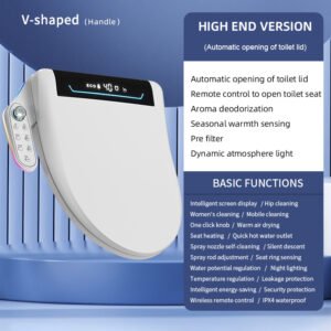 Luxury smart bidet toilet seat with warm air drying and LED display