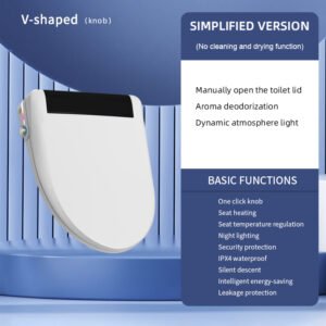 Eco-friendly smart bidet toilet seat with water-saving technology