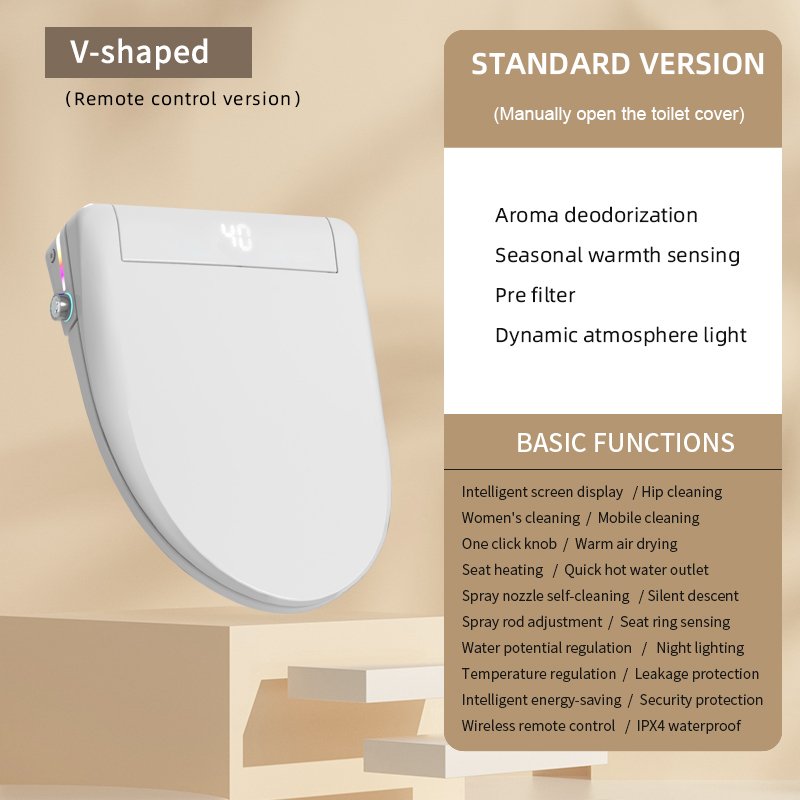 Remote control smart toilet seat with instant water heating by 9CREAT