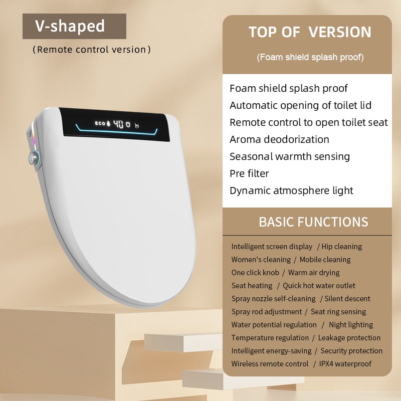 Luxury bidet toilet seat with temperature control and drying function