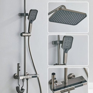 Gunmetal Gray Shower Set 2059