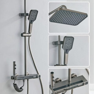 Gunmetal Gray Shower Set 2098
