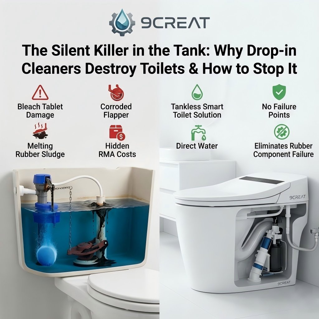 Advantages of the 9CREAT Tankless Smart Toilet