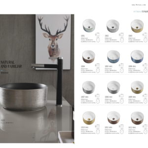 Wholesale 601C series colorful ceramic art basin collection from direct source factory.