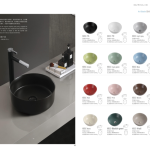 Designer matte texture art basin collection representing modern luxury trends.