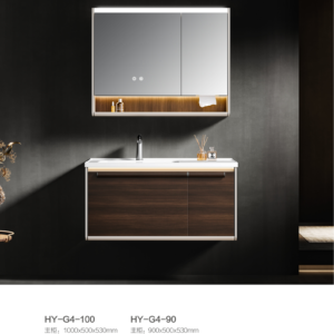 Medicine cabinet vanity set HY-G4 series with ceramic basin by 9CREAT