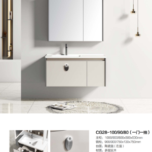 Plywood bathroom vanity CG28 series with illuminated mirror by 9CREAT
