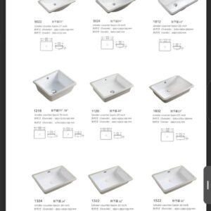 1280°C fired vitreous china undermount bathroom basin from Chaozhou source manufacturer.