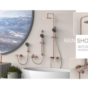 9CREAT 6021 series luxury shower collection with piano key push button water control valves.